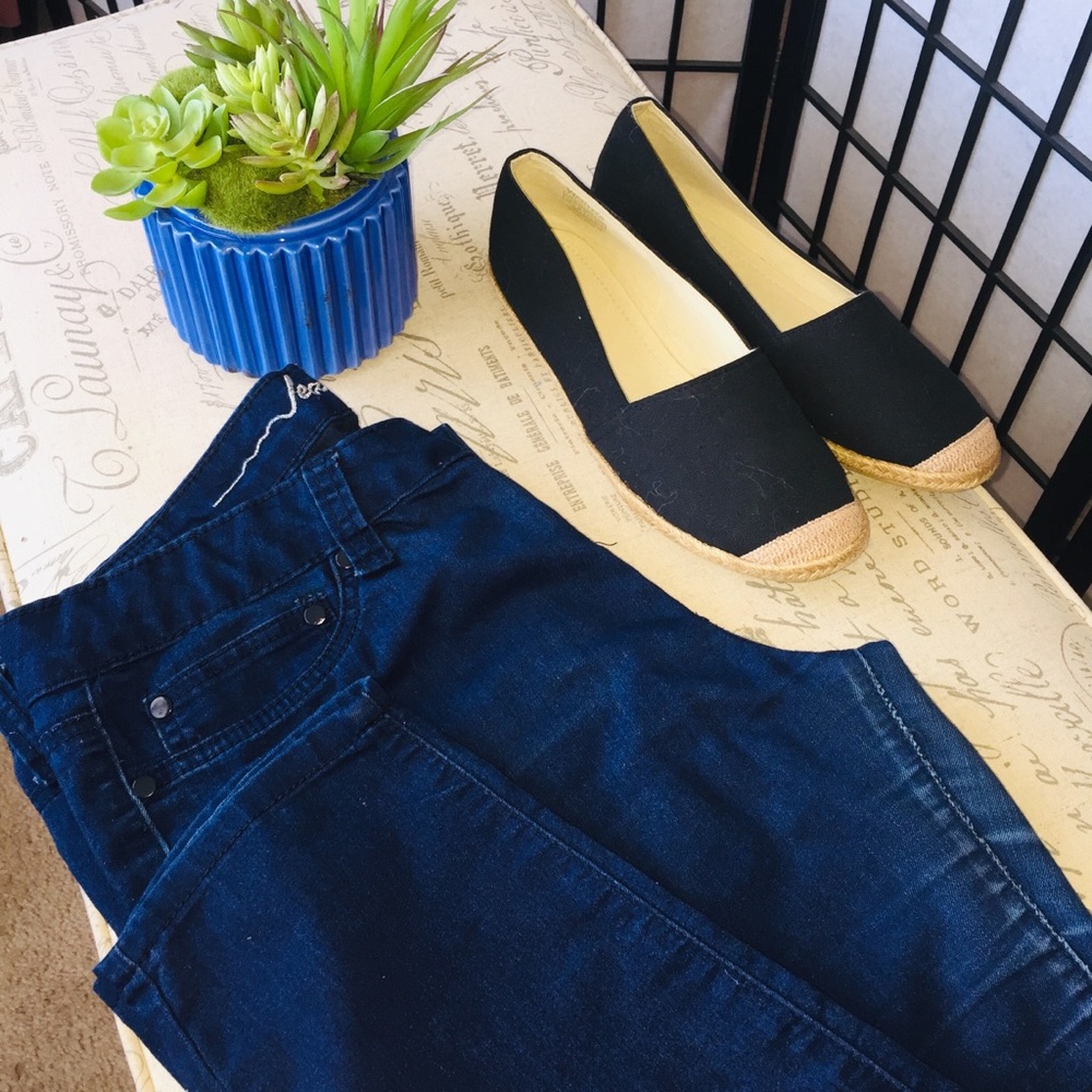 Vintage Navy Blue Stretch Jeans